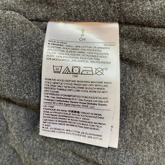 BANANA REPUBLIC Hooded Utility Parka Coat SZ S Army Olive Green Mid Length Twill - Picture 11 of 12